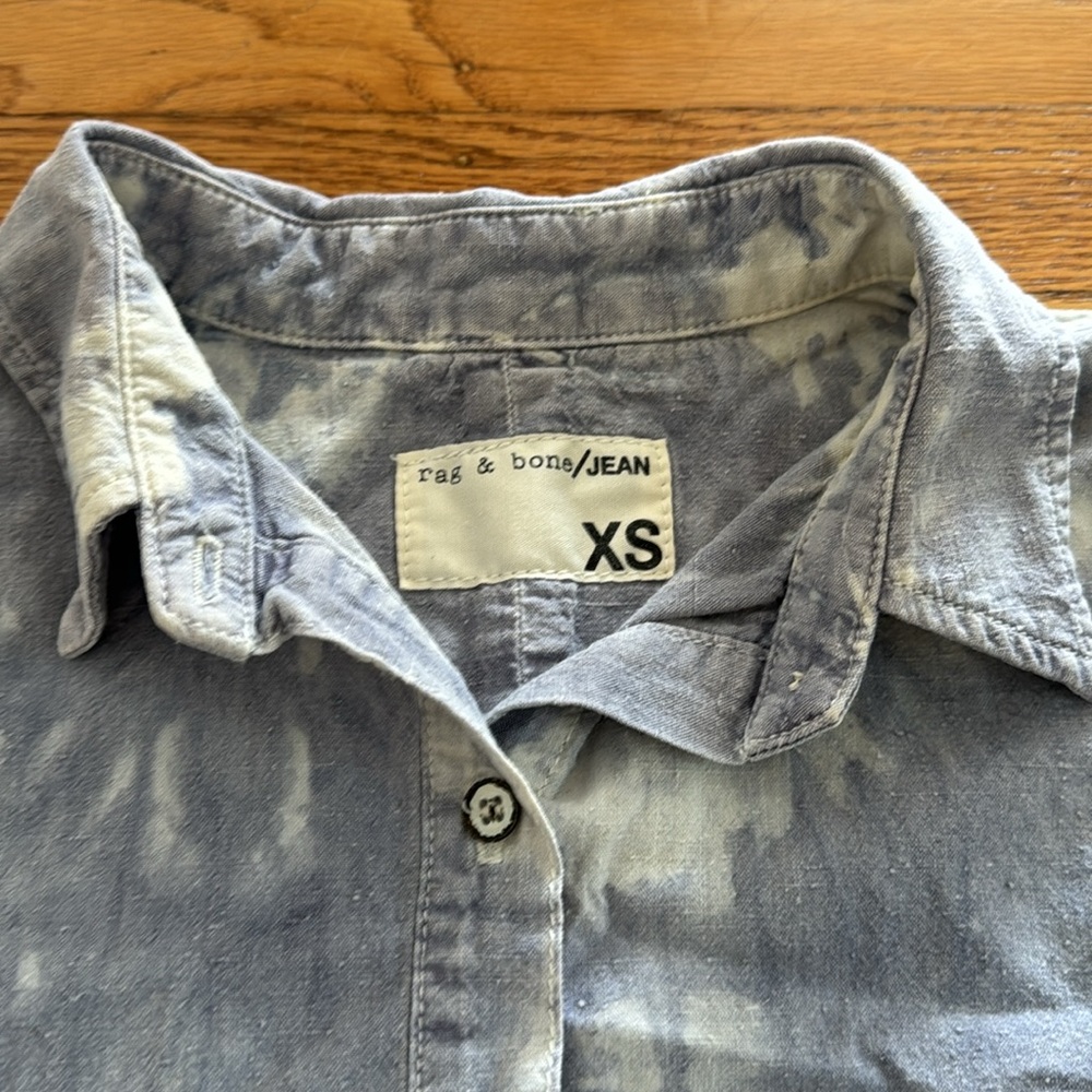 Rag And Bone Bleached Chambray Button Up Shirt. S… - image 2